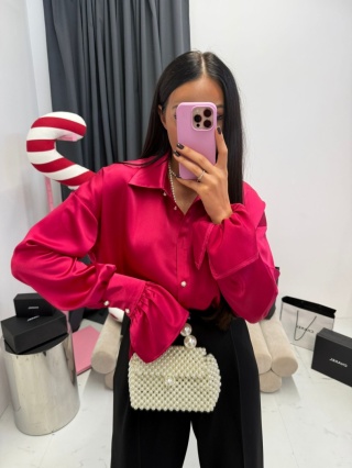 Koszula satynowa czerwona La Milla