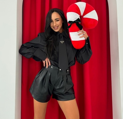 Koszula z krawatem czarna La Milla