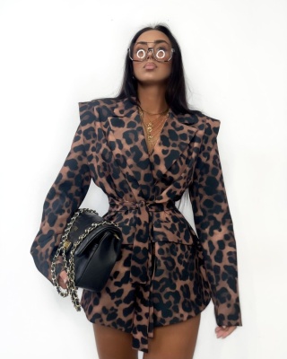 Marynarka oversize z poduszkami WIGILIA panterka La Milla