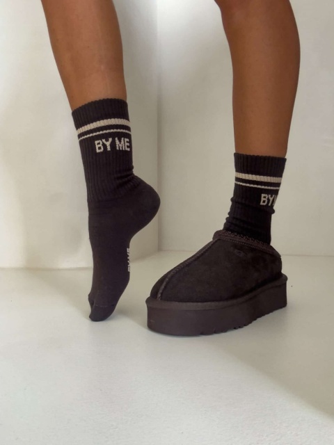 Skarpetki STRIPE czekoladowe By me