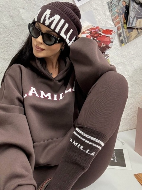 Skarpetki czekoladowe z paskami La Milla