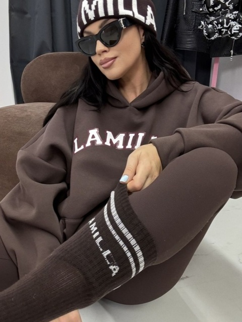 Skarpetki czekoladowe z paskami La Milla