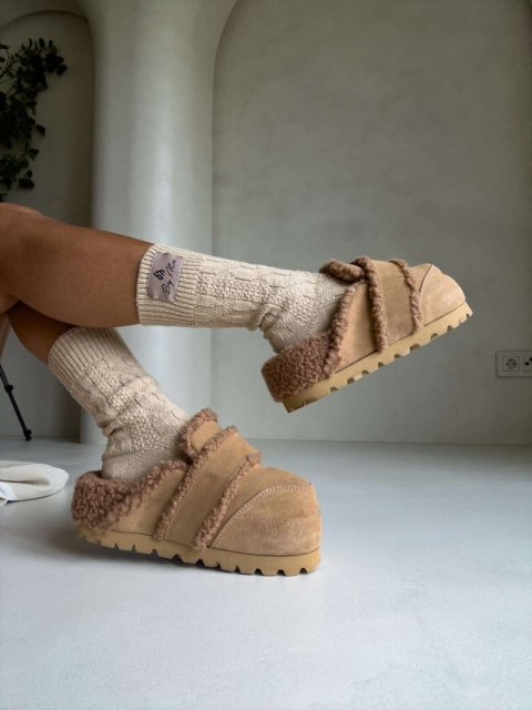 Skarpety WOOL beżowe By Me