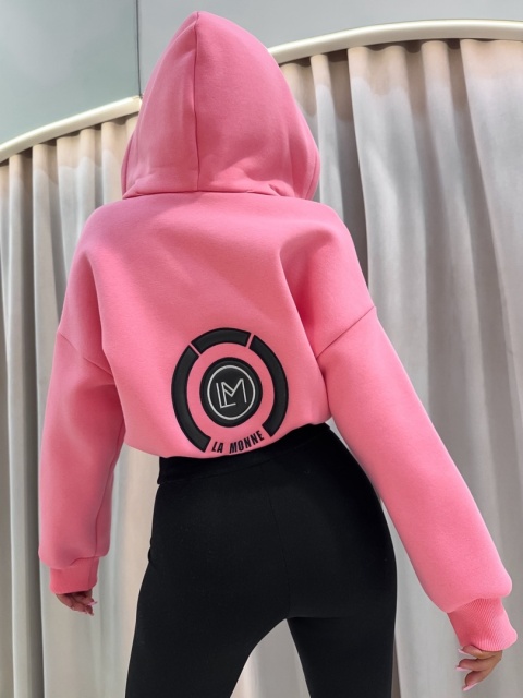 Bluza BELLA ZIP malinowy róż La Monne