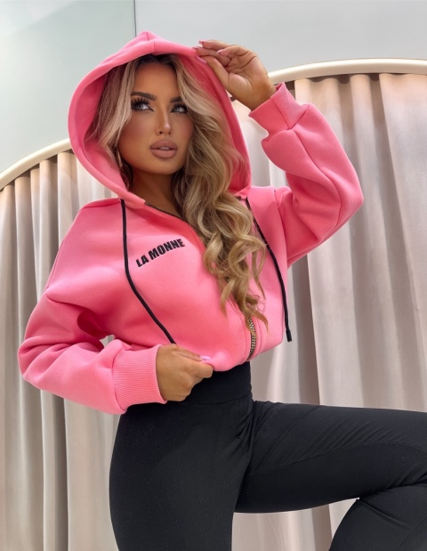 Bluza BELLA ZIP malinowy róż La Monne