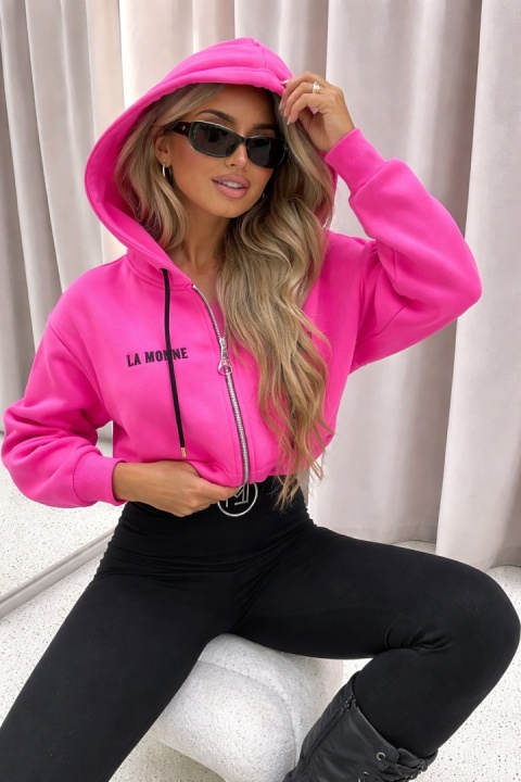 Bluza BELLA ZIP hot pink La Monne