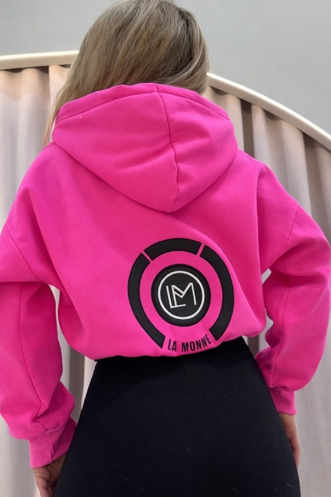 Bluza BELLA ZIP hot pink La Monne