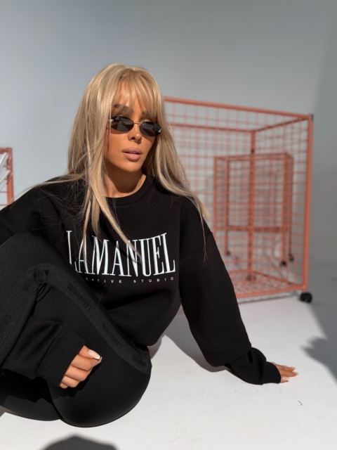 Bluza CREATIVE czarna LA MANUEL