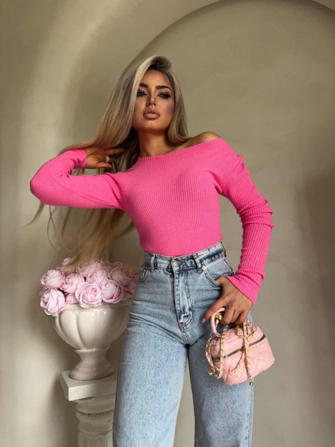 Bluzka WAFELEK jasny róż By Me