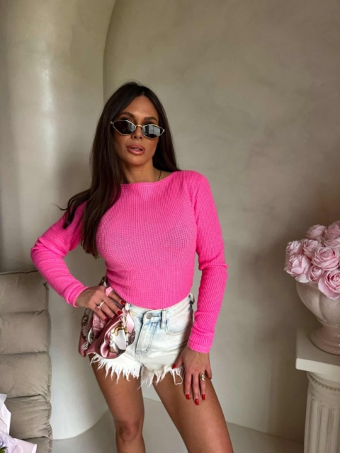 Bluzka WAFELEK jasny róż By Me