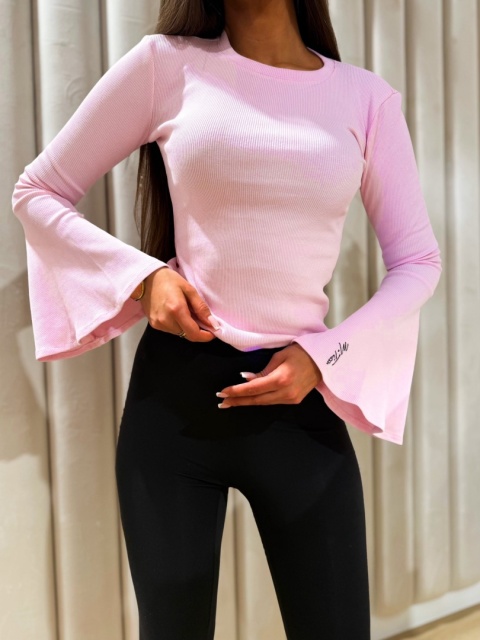 Bluzka z rozkloszowanym rękawem FLOWER puder M.Tissu