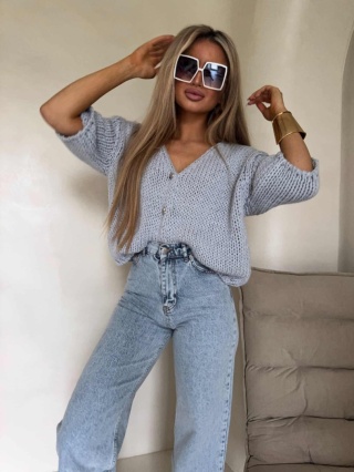 Kardigan ROYAL – chłodny błękit By Me