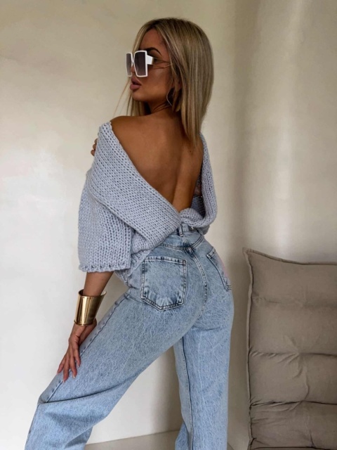 Kardigan ROYAL – chłodny błękit By Me