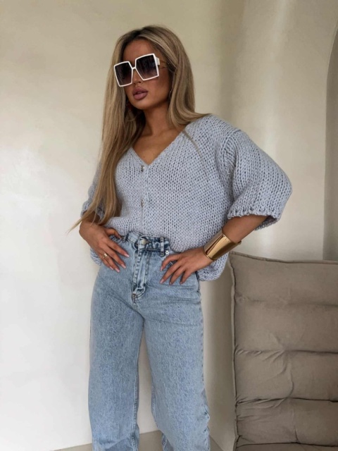 Kardigan ROYAL – chłodny błękit By Me