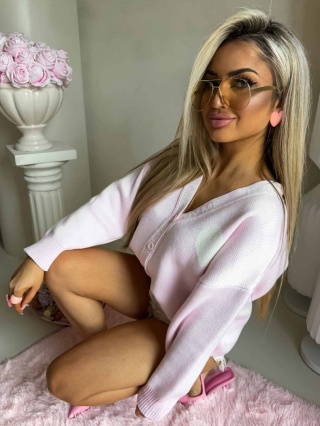 Kardigan SERCA jasny róż By Me