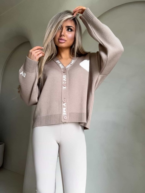 Kardigan SERCA beżowy By Me