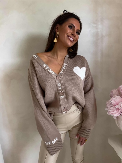 Kardigan SERCA beżowy By Me