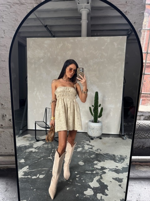 Sukienka DAHLIA beż La Manuel