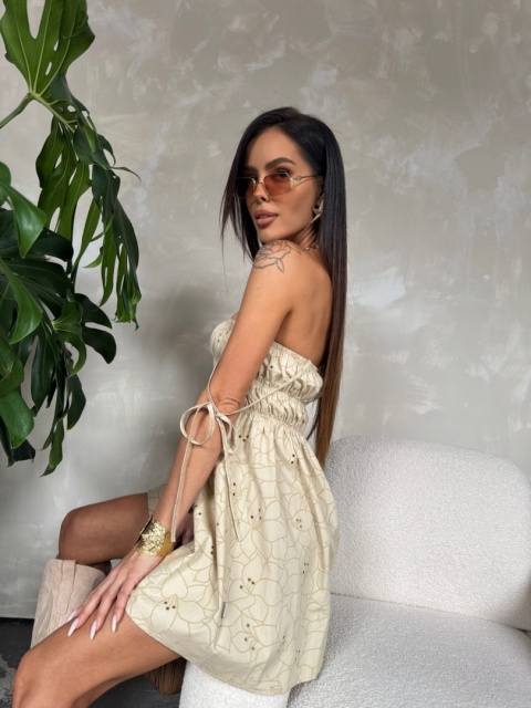 Sukienka DAHLIA beż La Manuel