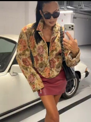 Krótka kurtko marynarka żakardowa Rosalia