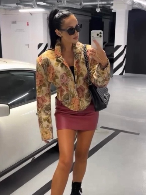 Krótka kurtko marynarka żakardowa Rosalia