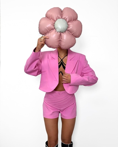 Spodenki z wysokim stanem różowe La Milla