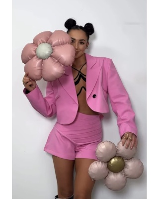 Spodenki z wysokim stanem różowe La Milla