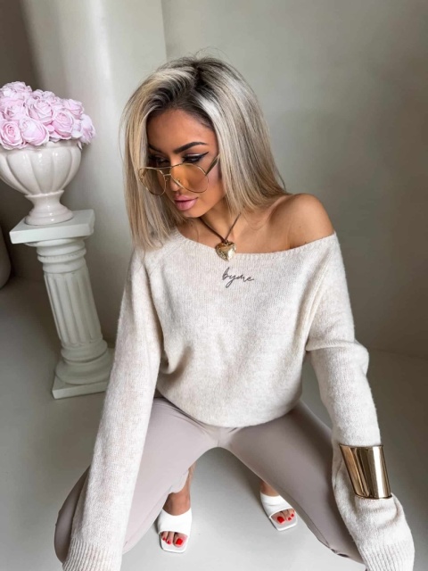 Sweter HERMES jasny beż By Me