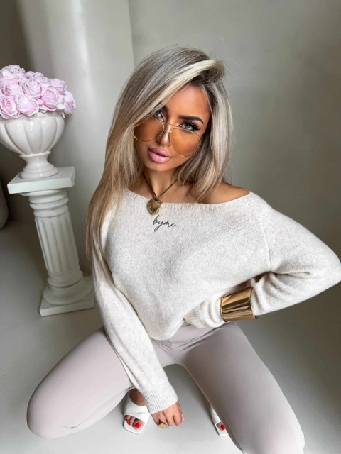 Sweter HERMES jasny beż By Me