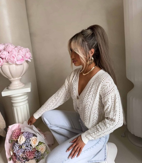 Sweter WOOD ecru By Me