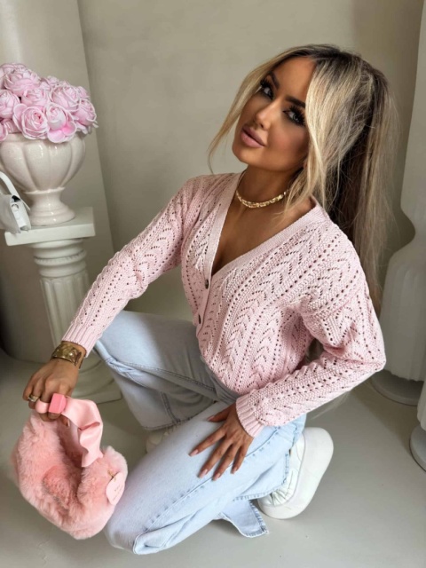 Sweter WOOD jasny róż By Me