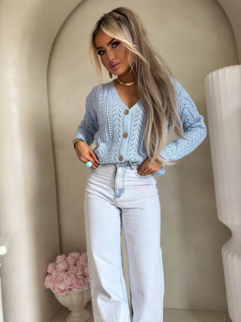 Sweter WOOD niebieski By Me