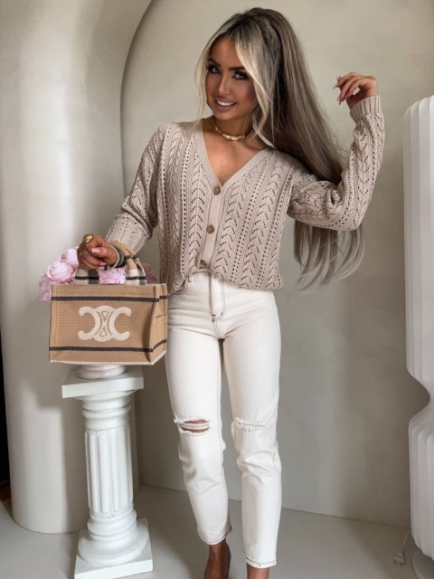 Sweter WOOD beżowy By Me