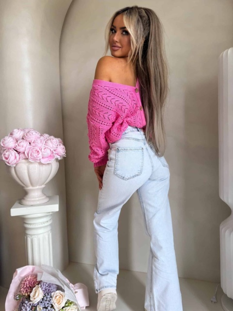 Sweter WOOD ciemny róż By Me