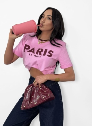 T-shirt PARIS różowy LA Milla