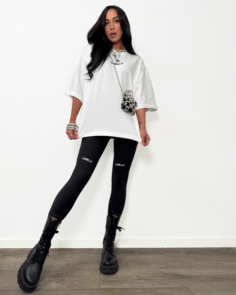 Tshirt logowany La Milla biały