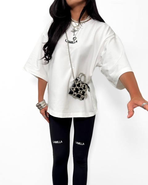 Tshirt logowany La Milla biały