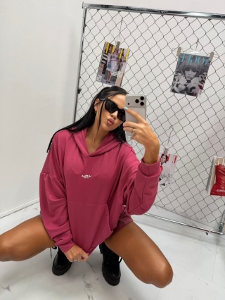 Bluza z kapturem logowana szminka La Milla