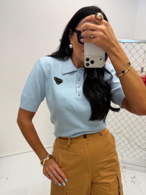 Bluzka POLO niebieska La Milla