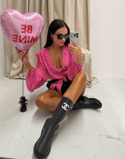 Kopertowa bluzka serduszka La Milla
