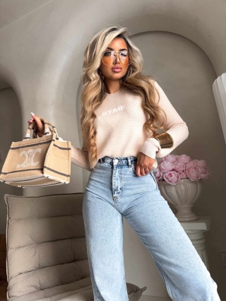 Sweter CRISTAL jasny beż By Me