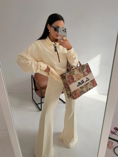 Bluza na suwak waniliowa La Milla
