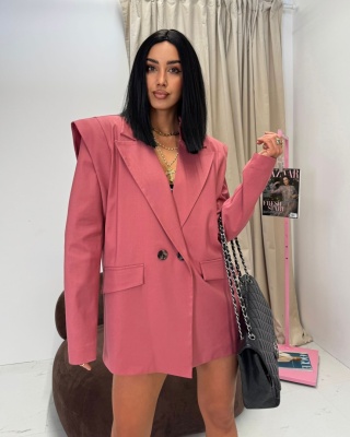 Marynarka oversize z poduszkami WIGILIA marsala La Milla