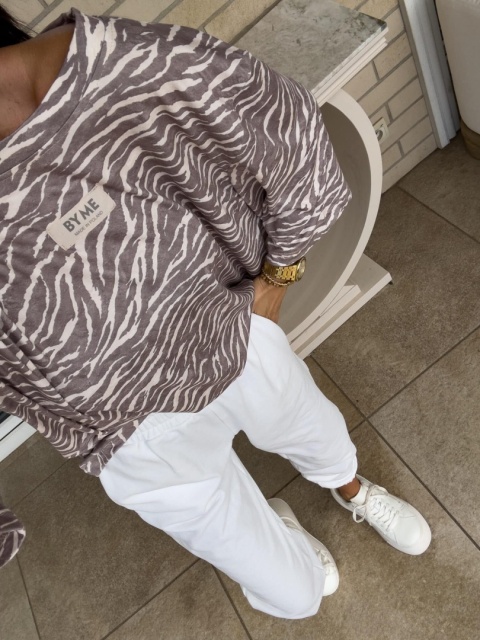 Bluzka MARMARIS zebra mokka By Me