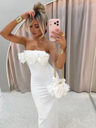 Sukienka ROSE long biala La Monne