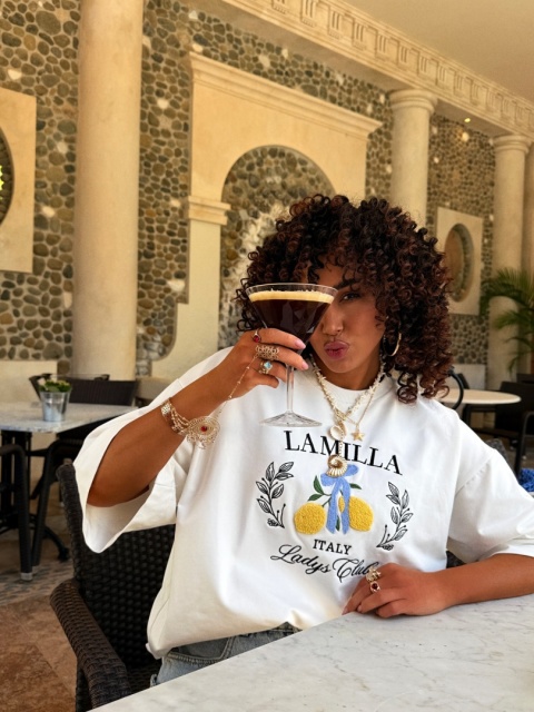 T-shirt cytrynki ITALY biały La Milla