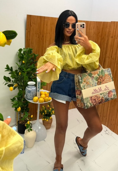 Bluzka hiszpanka limonkowa La Milla