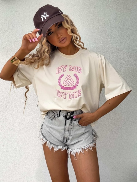 T-shirt LAUR waniliowy By Me