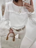 Bluzka z wiskozy MIUMIU biała - BY ME