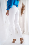 Klasyczne białe spodnie z wiskozy - XANA